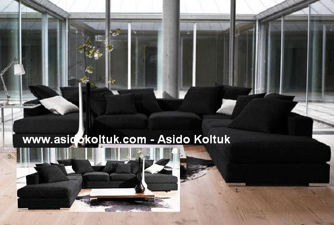 Köşe Koltuk, Asido20 köşe takımı 260 x260 cm ölçülerinde ayaklar ahşap beyaz lake